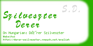 szilveszter derer business card